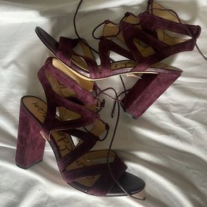 Sam Edelman velvet purple heels!